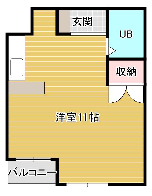 エスパス佐鳴台(ワンルーム/1階)の間取り写真