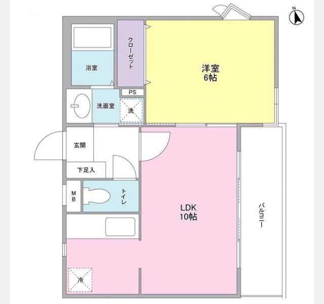 RUELLE神宮前(1LDK/2階)の間取り写真