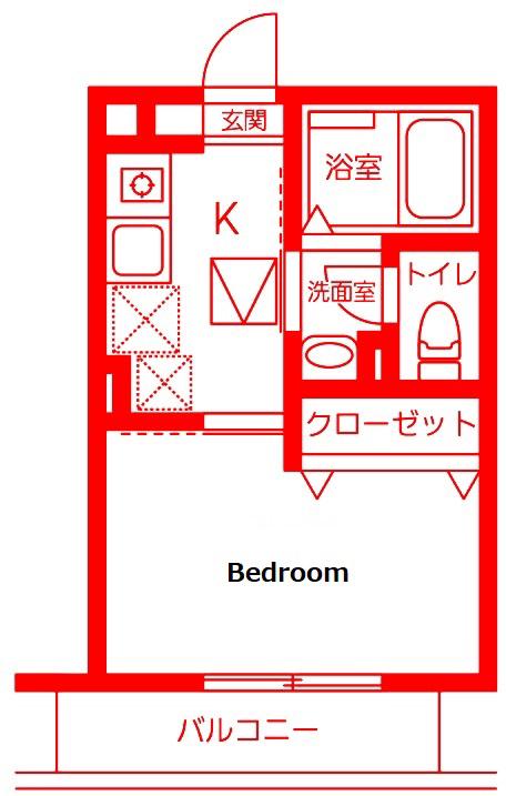 ウィング大倉山(1K/3階)の間取り写真