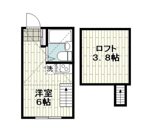 KAINOS弘明寺(ワンルーム/2階)の間取り写真