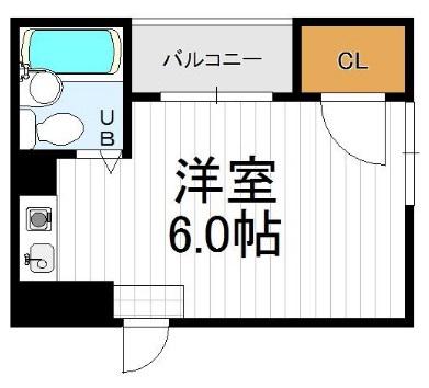 リバーヒル大桐(ワンルーム/2階)の間取り写真