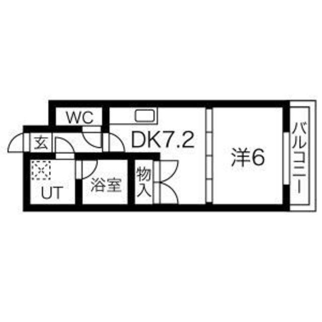 エクセレントパレス101(1DK/3階)の間取り写真