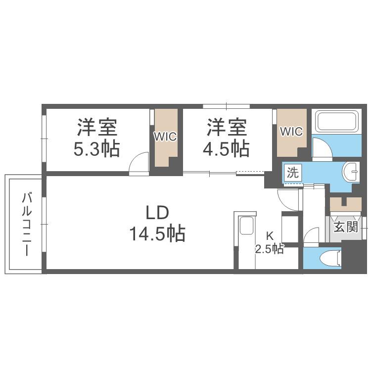 ANDRE MARSEILLE(2LDK/5階)の間取り写真