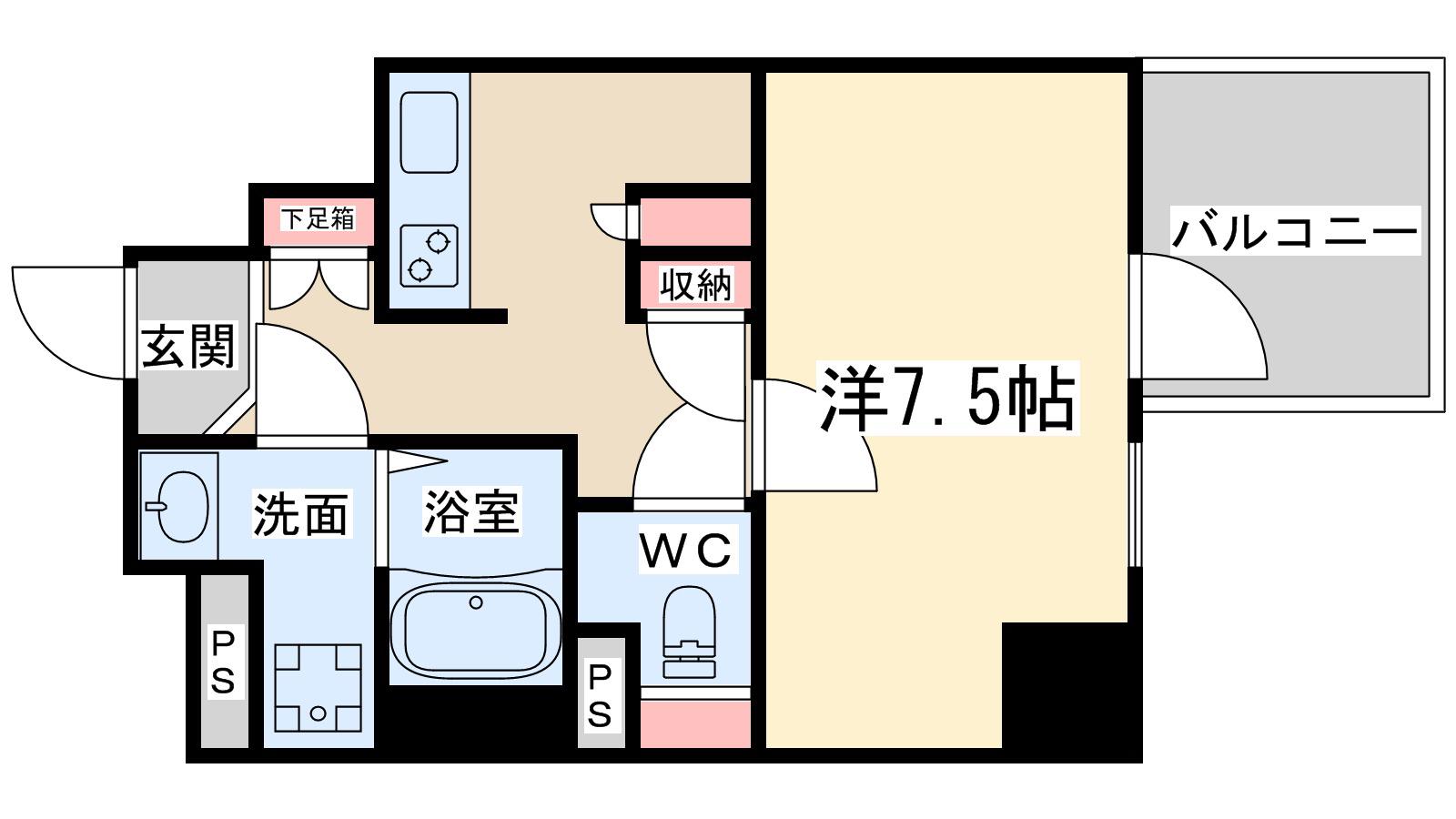 フジマン北梅田(1K/11階)の間取り写真