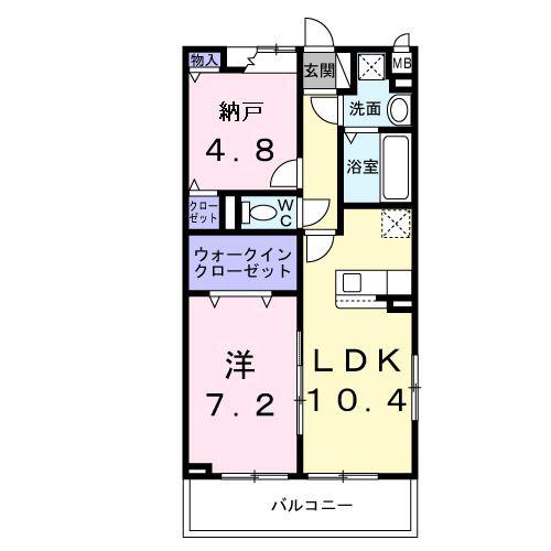サンリットハーモニー(1SLDK/2階)の間取り写真
