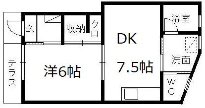 SPICE88(1DK/1階)の間取り写真