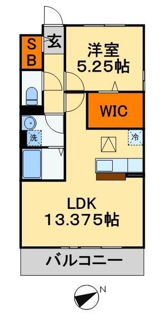 シトラスコート(1LDK/1階)の間取り写真