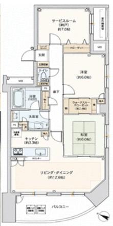 ライフレビュー横濱関内スクエア(3LDK/10階)の間取り写真