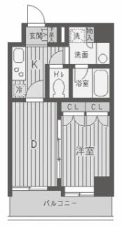 パークフラッツ渋谷代官山(1DK/9階)の間取り写真