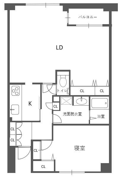 カルパティア市ヶ谷(1LDK/3階)の間取り写真