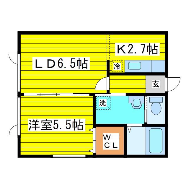 エミネンス北7条(1LDK/3階)の間取り写真