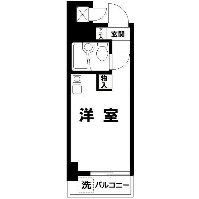 トップ鶴見(ワンルーム/3階)の間取り写真