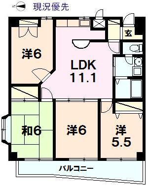 プレステージ簗瀬(4LDK/4階)の間取り写真
