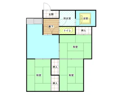 ファミール松山A(3DK/3階)の間取り写真