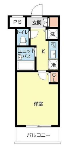 スカイコート文京白山第5(1K/3階)の間取り写真