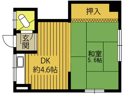 C・Kビル(1DK/3階)の間取り写真