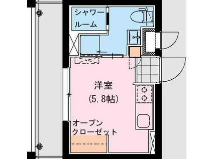 THE ROCK APT(ワンルーム/2階)の間取り写真