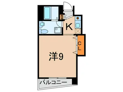 ポルト新神戸(1K/4階)の間取り写真