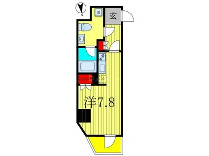 ジェノヴィア三郷駅前(ワンルーム/5階)の間取り写真