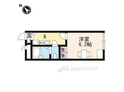 レオパレス丸の木(1K/2階)の間取り写真