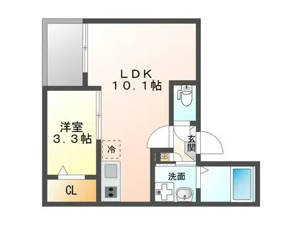 JACK ODAKAVI(1LDK/2階)の間取り写真