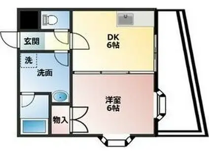 グレース一番館(1DK/1階)の間取り写真