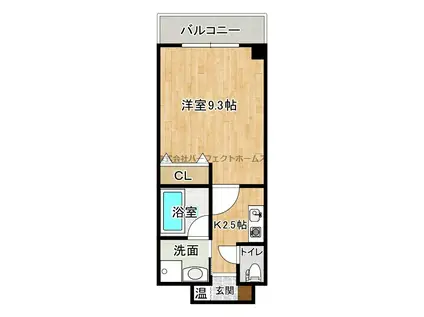 枚方グランドマンション(1K/3階)の間取り写真