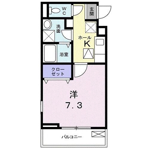 マーベラス平作(1K/1階)の間取り写真