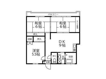 シティハイツ米森(3DK/3階)の間取り写真