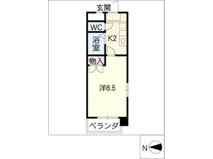 MAISON DE 昴(1K/5階)の間取り写真