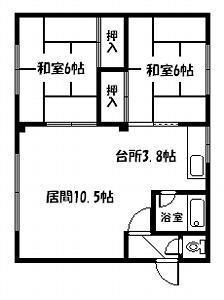 アークベルM13(2LDK/2階)の間取り写真