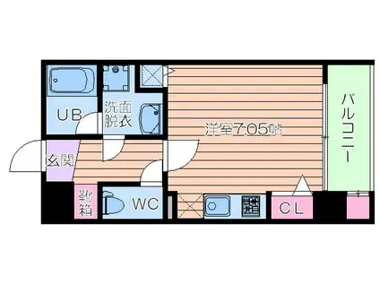 レジデンス本町エコロジー立売堀レジデンス(ワンルーム/10階)の間取り写真