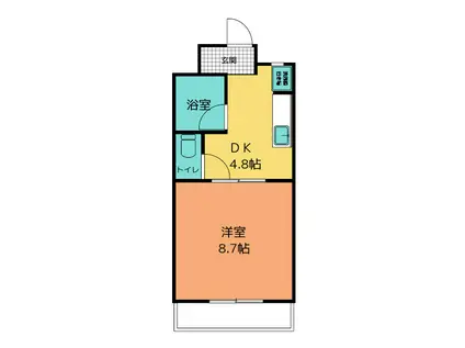 イースト8(1DK/3階)の間取り写真