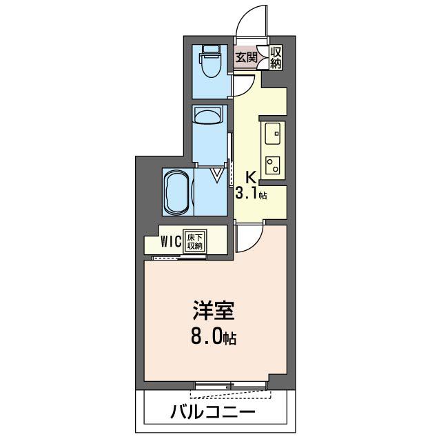 JR総武本線 都賀駅 徒歩18分 3階建 築5年(1K/1階)の間取り写真
