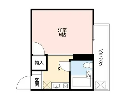 コープ春菜(1K/2階)の間取り写真
