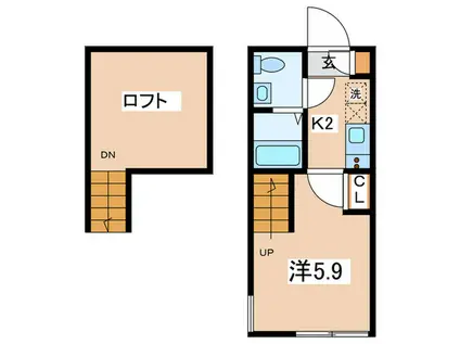 L´ETE ELEGANCEII(1K/1階)の間取り写真