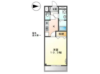 コンフォール柳田(1K/4階)の間取り写真