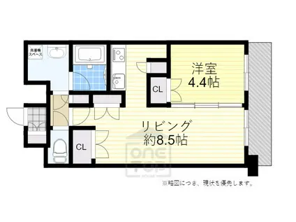 レジデンスエアポート(1LDK/9階)の間取り写真