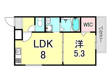 フジパレス西宮春風公園V番館(1LDK/3階)の間取り写真