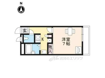 レオパレスMIHALU(1K/1階)の間取り写真