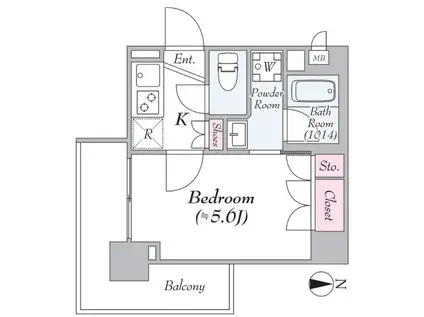 パティーナ馬込弐番館(1K/4階)の間取り写真