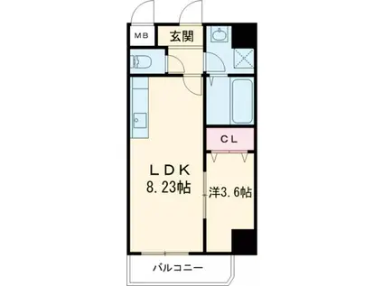 MAISON PREMIER VI(1LDK/6階)の間取り写真
