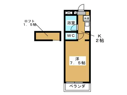 YOKOHAMAGENIUSGARDEN(ワンルーム/2階)の間取り写真