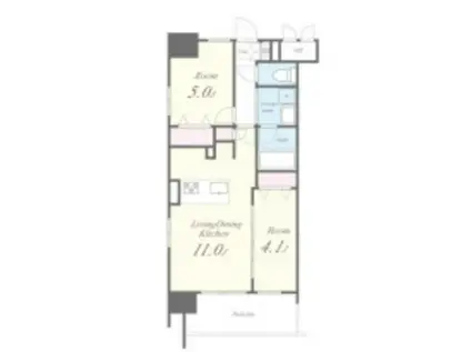 ルーツ新宿若松町(2LDK/7階)の間取り写真