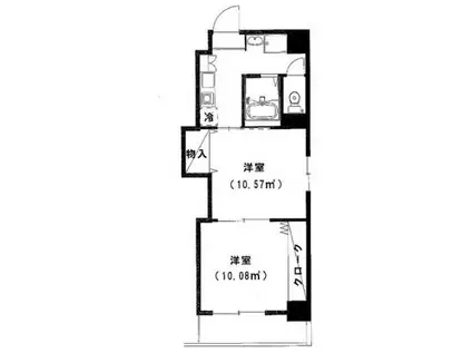 プレステージ名古屋(1LDK/3階)の間取り写真