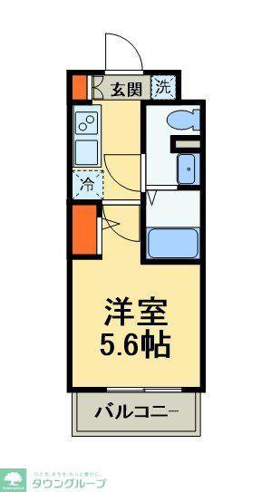 GENOVIA天王台(1K/2階)の間取り写真