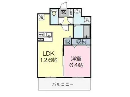 サン・スマ・エステージ I(1LDK/3階)の間取り写真