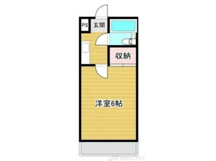 シロハイヌ新大阪(1K/3階)の間取り写真