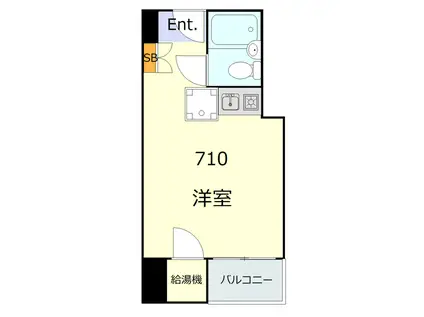 シャルマン文京千駄木(ワンルーム/7階)の間取り写真