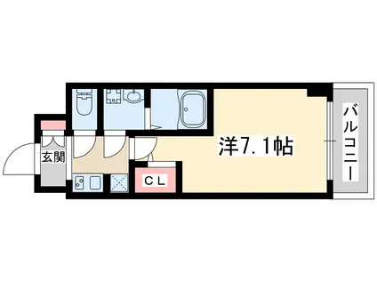 エスレジデンス新大阪ガーデン(1K/4階)の間取り写真